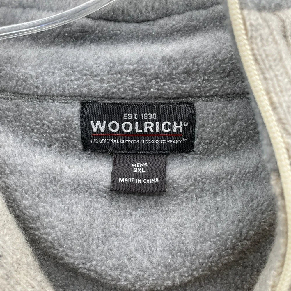 Woolrich Wool Sweater‎ Men's 2XL 1/4 Zip Preppy Career Travel Office Winter 90's